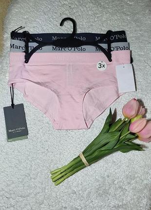 Новый оригинал набор женских трусов marc o'polo essentials в упаковке по 3 штуки. 
размер s