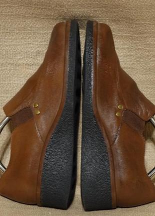 Темно-коричневые закрытые кожаные туфли clarks англия 36 1/2 р.7 фото