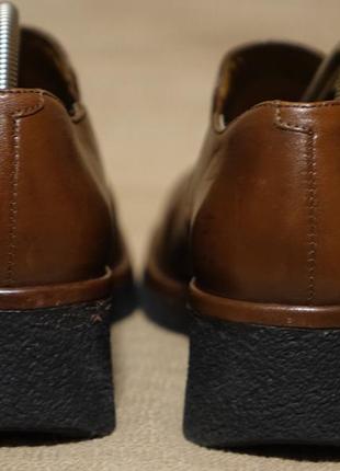 Темно-коричневые закрытые кожаные туфли clarks англия 36 1/2 р.8 фото