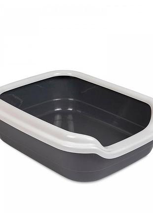 Туалет природа comfort l для котів сірий 49х39х15 см