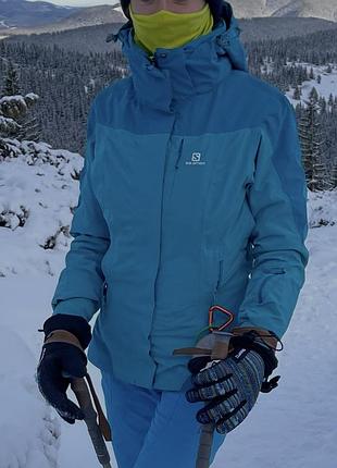 Лижна сноубордична зимова мембранна куртка salomon advancedskin dry 20k/20k