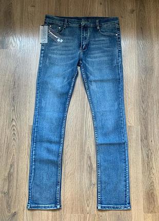 Чоловічі джинси fashion jeans w32, сині slim