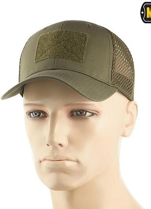 M-tac бейсболка с липучкой и сеткой flex рип-стоп dark olive
