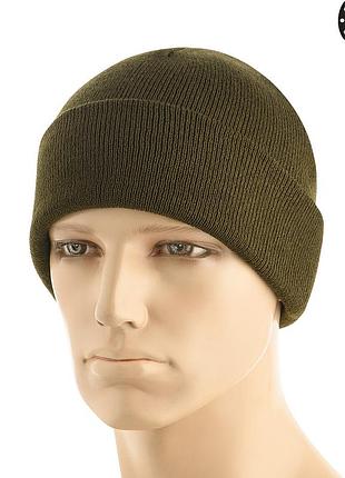 M-tac шапка тонкая вязка 100% акрил dark olive