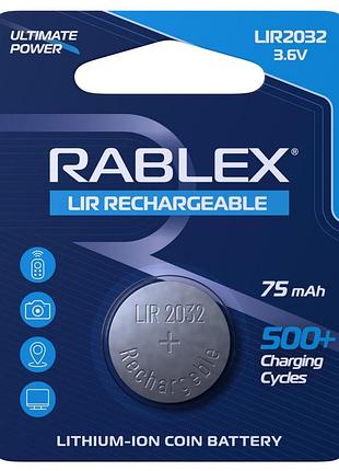 Акумулятор батарейка rablex lir2032 3.6v 75mah