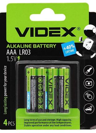 Батарейка videx lr3/aaa / alkaline блистер