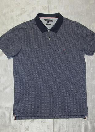 Мужская поло футболка tommy hilfiger оригинал р. m - l slim fit