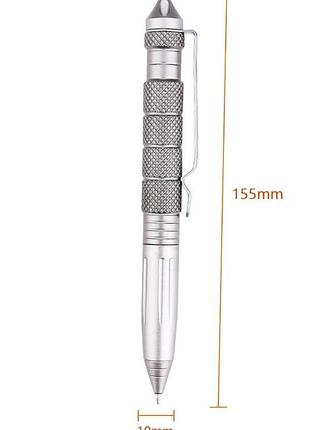 Ручка тактическая со стеклобоем laix b2 tactical pen / алюминий серебро