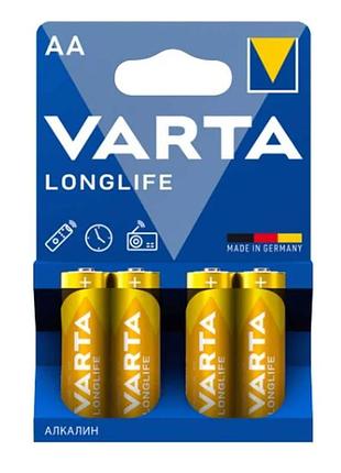 Батарейка varta lr6/aa longlife alkaline 4шт;; це переклад