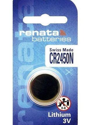 Батарейки-таблетки renata cr2450n / 3v/ 1шт. на блистере