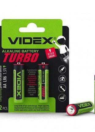 Батарейка videx turbo lr6/aa/alkaline/блістер