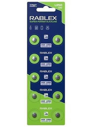 Батарейки-таблетки rablex lr50, ag0, new design
