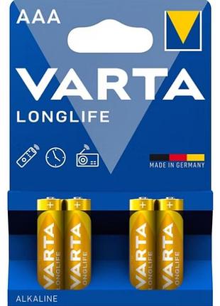 Батарейка varta lr3/aaa longlife alkaline 4шт