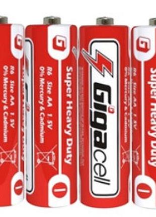 Батарейка gigacell r6, aa, техника, солевая