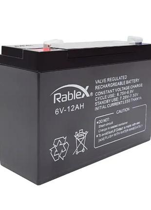 Аккумуляторная батарея rablex 6v 12ah (rb6012), свинцово-кислотная (sla)