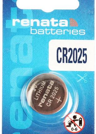 Батарейки-таблетки renata cr2025 / 3v блистер 1шт.