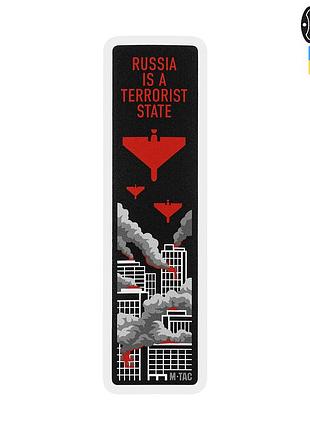 M-tac наклейка russia is a terrorist state black