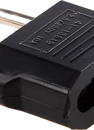 Переходник us → eu для розетки | компактный адаптер вилки 85–250v 6a | переходник с американской на европейскую вилку