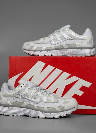 Мужские кроссовки nike p-6000 white/metallic summit