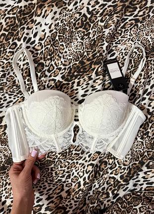 Білий корсетний бюст hunkemoller noir