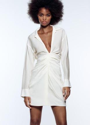 Белое платье zara