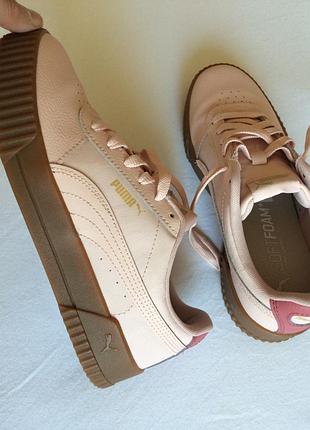 Женские розовые кроссовки из натуральной кожи 39 размер puma