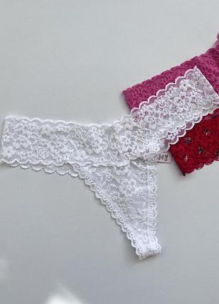 Кружевные трусики виктория сикрет трусы victoria's secret