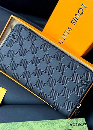 Кошелек lv на молнии кожа люкс