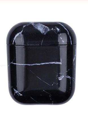 Чехол для наушников airpods casptm черный мрамор