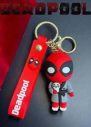 Брелок дедпул deadpool марвел супергерой на ключі, на сумку фігурка іграшка 7 см