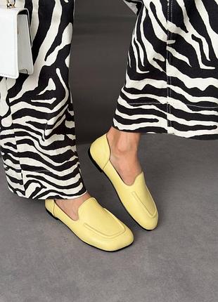 Жіночі анатомічні лофери barefoot туфлі балетки натуральна шкіра жовтий 11641