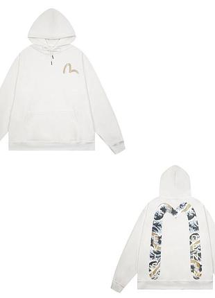 Худі evisu білі 4