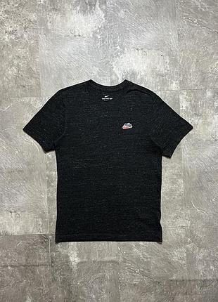 Футболка nike найк sportswear оригінал чорна меланж бавовняна розмір s