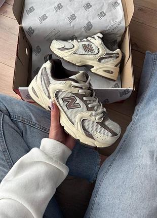Кросівки new balance 530 white brown арт 4082