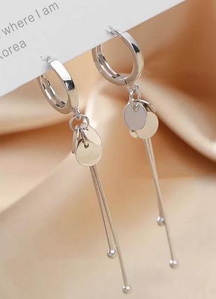 Стильні сережки, срібло 925