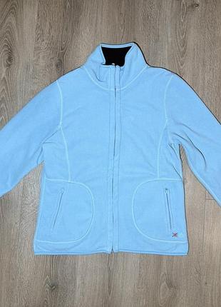 Голубая женская флисовая кофта, размер м