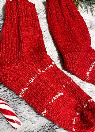 Дитячі шкарпетки теплі в'язані ручна робота подарунок новий рік2 фото