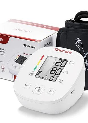 Тонометр sinocare с манжетой для плеча, управление одной кнопкой, для двух пользователей