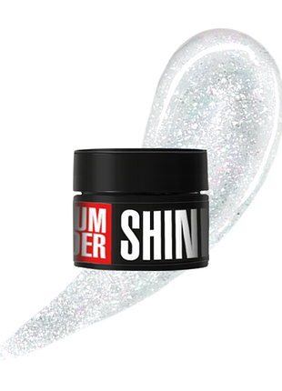 Моделирующий гель medium builder shine gel No01 молочный с блестками 13 г 20121181