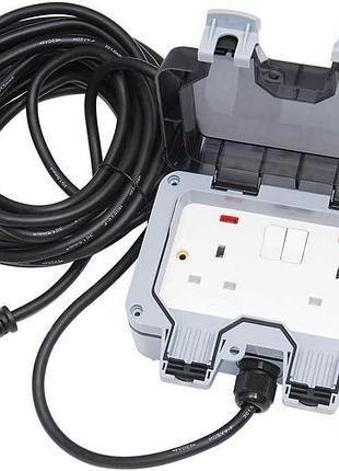 Розетка влагозащищенная ip66 внешняя углубления двойная 13а/250v