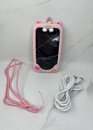 Детский фотоаппарат 8gb pink в виде смартфона б/у
