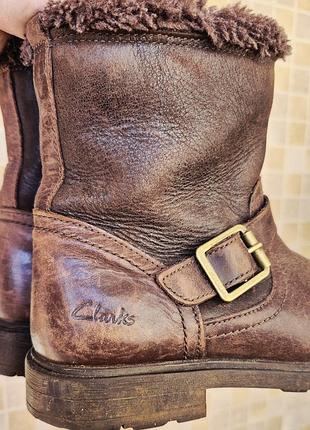 Ботинки кожаные демисезонные на молнии clarks