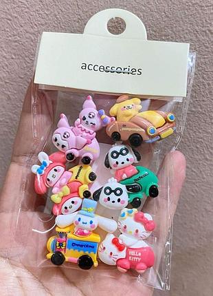 Наклейки хелло котти hello kitty привет котти 3d для детей 6 шт упаковка