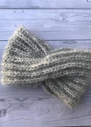 Мохер пов'язка чалма шапка такори мітенки вязані пов'язка на голову