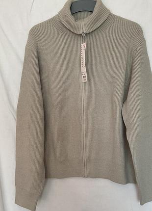 Женская трикотажная куртка uniqlo на молнии, большой размер