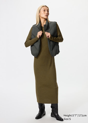 Сукня з мериносової вовни в рубчик uniqlo