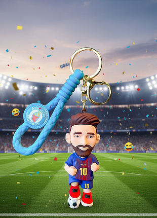 Брелок мессі messi зірка футболу дитячий брелок на рюкзак, ключі 8,5 см