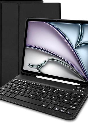 Чехол-клавиатура для ipad air a2902/a2903/a2904 11 дюймов черный съемная bluetooth клавиатура защитный кейс