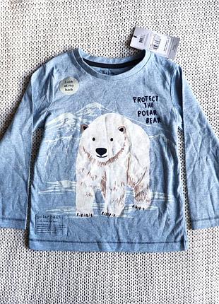 Новая детская кофта с медведем, хлопок, на 2-3 года