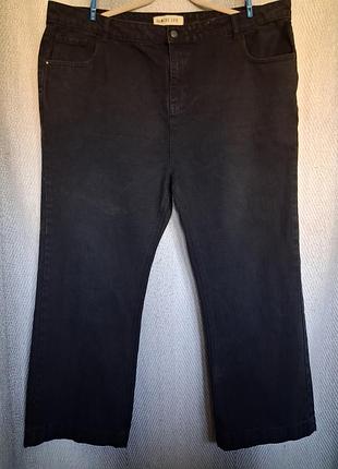 100% коттон мужские широкие натуральные черные джинсы wide leg от yours большой размер, батал